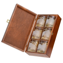 Szklanki do whisky Polskie Góry (NOVA) 350 ml | 6 szt. w skrzynce z GRAWEREM