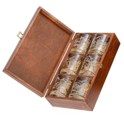 Szklanki do whisky Konie (NOVA) 350 ml | 6 szt. w skrzynce z GRAWEREM