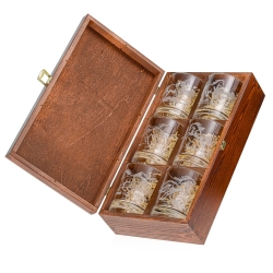 Szklanki do whisky Konie (NOVA) 350 ml | 6 szt. w skrzynce z GRAWEREM