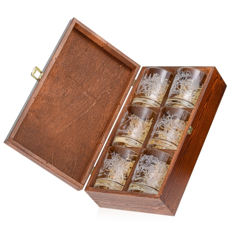 Przejdź do produktu Szklanki do whisky Myśliwskie (NOVA) 350 ml | 6 szt. w skrzynce z GRAWEREM