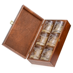 Szklanki do whisky Wędkarskie (NOVA) 350 ml | 6 szt. w skrzynce z GRAWEREM