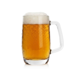 Solidny szklany CIĘŻKI kufel do piwa z uchem z rączką PRINCE | 300ml | 1 szt.