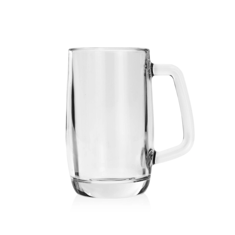 Solidny szklany CIĘŻKI kufel do piwa z uchem z rączką PRINCE | 300ml | 1 szt.