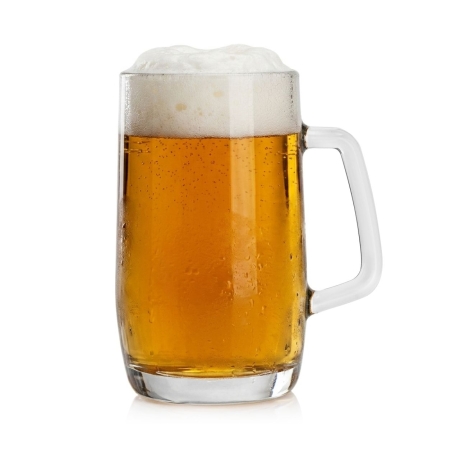 Przejdź do produktu Solidny szklany CIĘŻKI kufel do piwa z uchem z rączką PRINCE | 500ml | 1 szt.