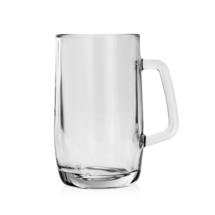 Solidny szklany CIĘŻKI kufel do piwa z uchem z rączką PRINCE | 500ml | 1 szt.