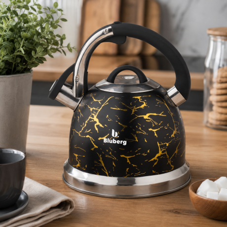 Przejdź do produktu Czajnik z gwizdkiem Bluberg 3L Indukcja Gaz BB-2805