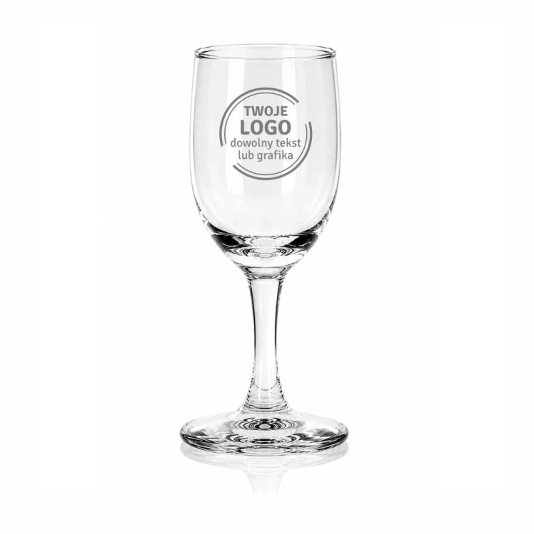 Kieliszki do wódki klasyczne na stopce z grawerem logo firmy | ALTOM Design Diamond 35ml | 6 szt.