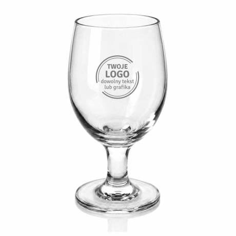 Przejdź do produktu Pokale szklanki na stopce do piwa drinków z grawerem logo firmy | Glasmark 360ml (NR.49) | 6 szt.
