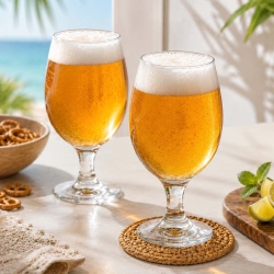 Szklanki na nóżce do piwa 500 ml