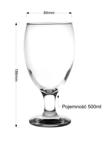 Szklanki na nóżce do piwa 500 ml