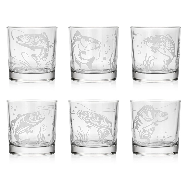 Zestaw do whisky 6+1 WĘDKARSKI karafka i szklanki w skrzynce (IMPERIAL)