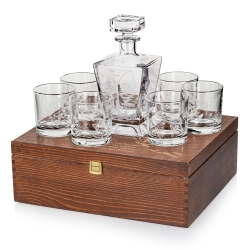 Zestaw do whisky 6+1 WĘDKARSKI karafka i szklanki w skrzynce (IMPERIAL)