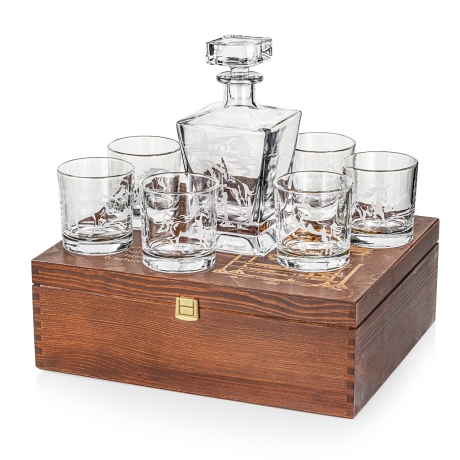 Przejdź do produktu Zestaw do whisky 6+1 KONIE karafka i szklanki w skrzynce (IMPERIAL)