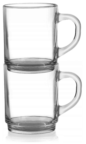 Przejdź do produktu Luminarc MUG 250ml kubek szklanka ze szkła hartowanego z uchem do kawy herbaty soku | 1 sztuka