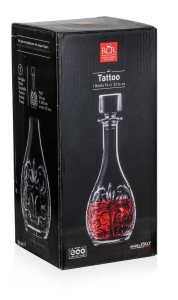 Kryształowa karafka wina nalewek RCR Tattoo 960ml