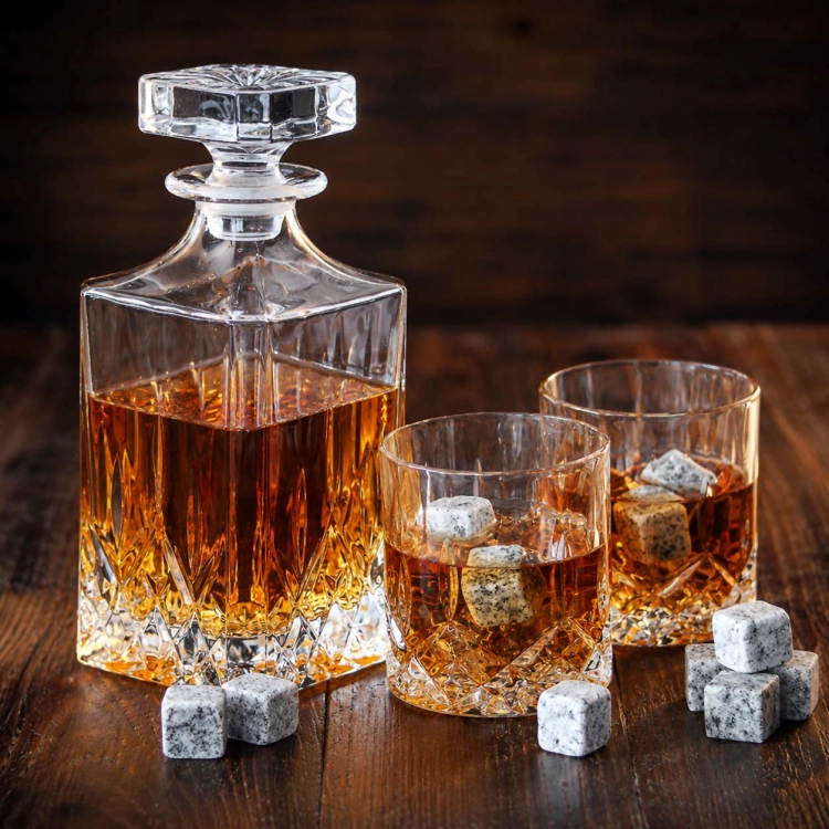 Kryształowy zestaw do whisky Bohemia Prestige CLASSICO 6+1