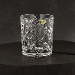Ekskluzywny komplet do whisky Bohemia HEATHER 6+1 kryształowy w skrzynce z GRAWEREM
