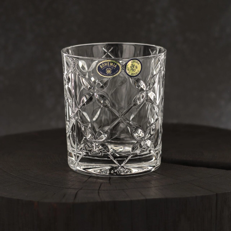 Ekskluzywny komplet do whisky Bohemia HEATHER 6+1 kryształowy w skrzynce z GRAWEREM