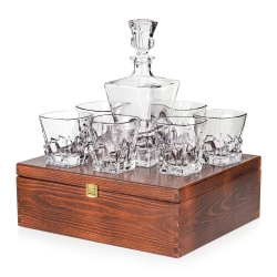 Zestaw do whisky 6+1 ROYAL karafka + szklanki w skrzynce z GRAWEREM
