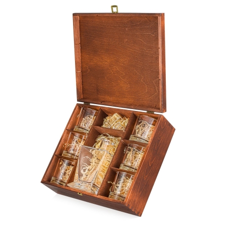 Przejdź do produktu Zestaw do whisky 6+1 IMPERIAL karafka + szklanki w skrzynce z GRAWEREM
