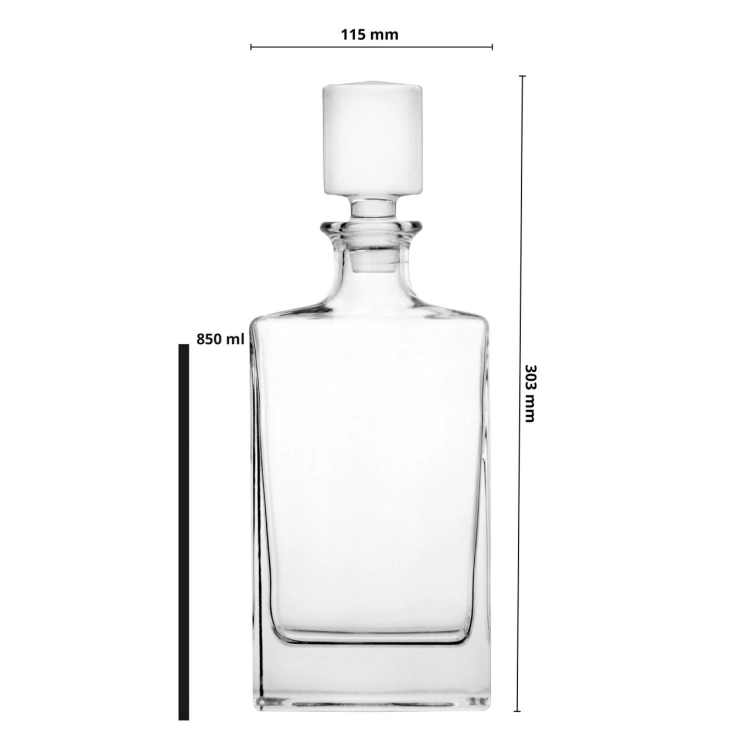 Zestaw do whisky 6+1 NOVA karafka + szklanki w skrzynce z GRAWEREM