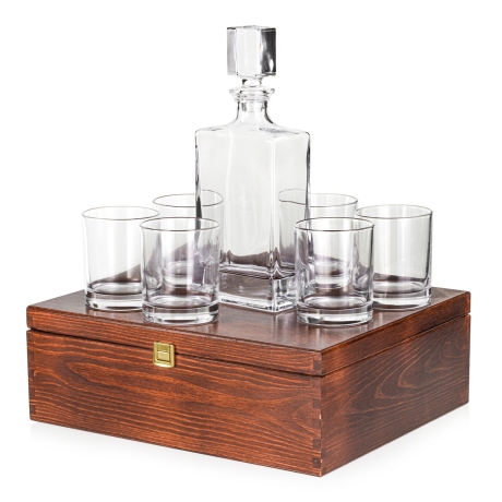 Przejdź do produktu Zestaw do whisky 6+1 NOVA karafka + szklanki w skrzynce z GRAWEREM