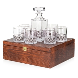 Zestaw do whisky 6+1 CRYSTAL karafka + szklanki w skrzynce z GRAWEREM