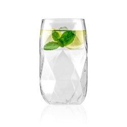 Szklanki wysokie do kawy latte, herbaty, napojów, soków, drinków Vialli Design GEO 400ml | 6 szt
