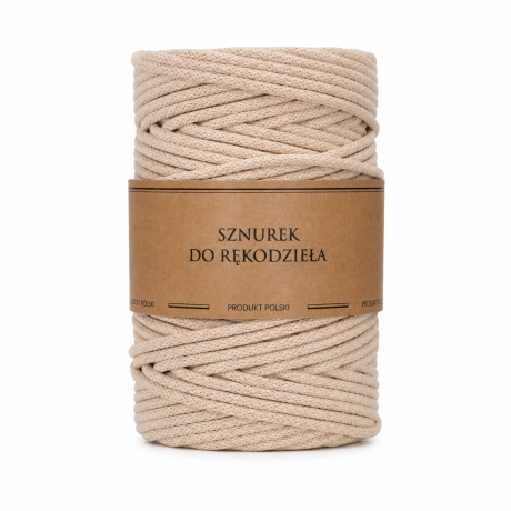 Przejdź do produktu Sztywny sznurek do szycia z rdzeniem Cappuccino 5mm 100m Bawełna