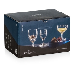 Kieliszki kryształowe na stopce do wódki BOHEMIA Crystalex Pralines 30 ml | 6 szt.