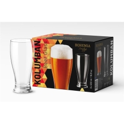 Szklanki do piwa klasyczne BOHEMIA Prestige KOLUMBAN 500 ml | 6 szt