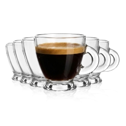 Filiżanki szklane do kawy espresso GLASMARK ROMA 85ml | 6 szt