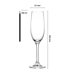 Kieliszki do szampana i prosecco Vinea 200ml | 6 szt.