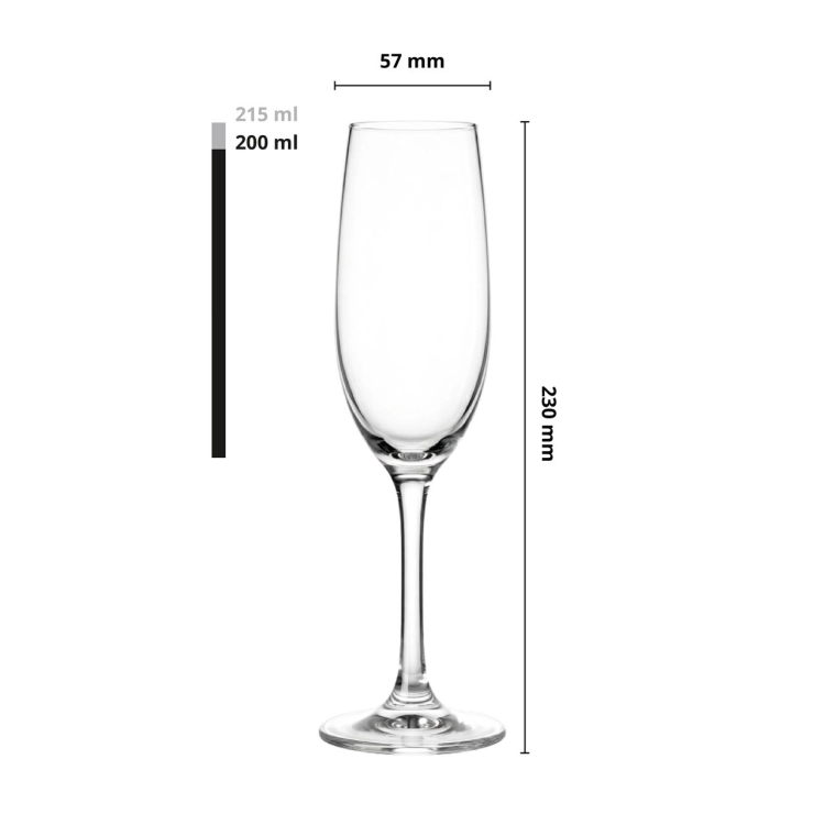 Kieliszki do szampana i prosecco Vinea 200ml | 6 szt.