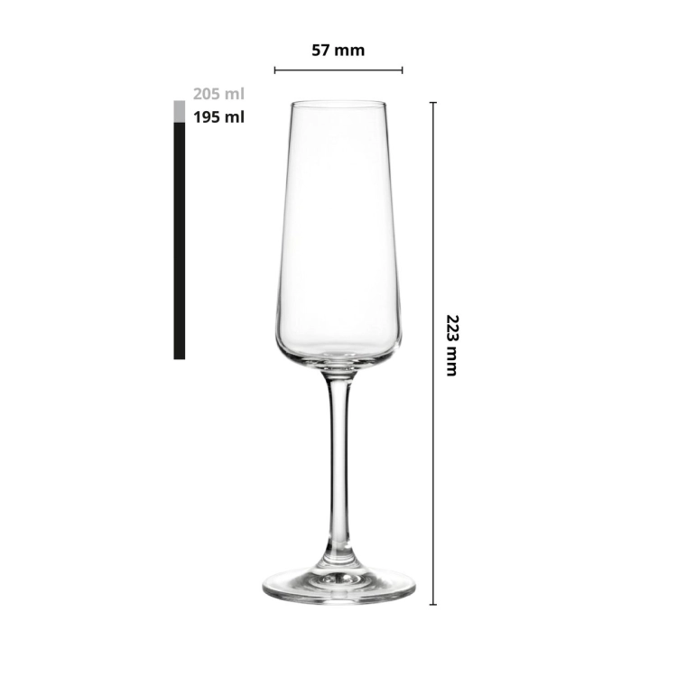 Kieliszki do szampana i prosecco Aurea 195ml | 6 szt.