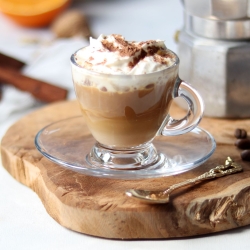Filiżanki szklane do kawy espresso GLASMARK ROMA 85ml | + SPODKI | 12 el