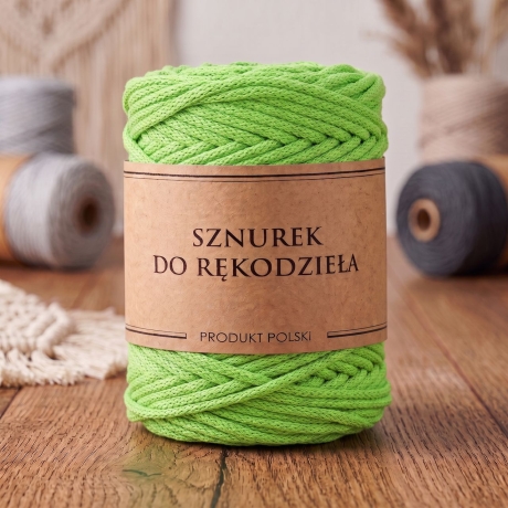 Przejdź do produktu Sznurek do rękodzieła makramy z rdzeniem Zielony 5mm 100m