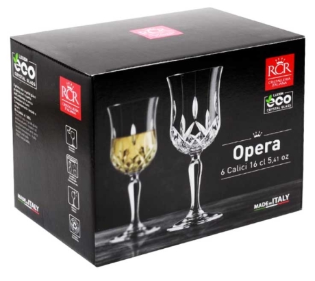 Przejdź do produktu Kryształowe kieliszki do wina RCR Opera 160ml