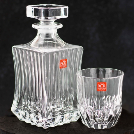 Przejdź do produktu RCR ADAGIO Kryształowy zestaw 6 szklanek + karafka