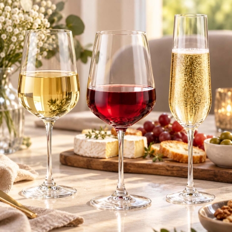 Przejdź do produktu Komplet kieliszków do wina białego, czerwonego i szampana | BOHEMIA Bonita | 18 szt