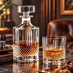 Kryształowy zestaw komplet do whisky 6+1 RCR BRILLANTE 6 szklanek + karafka