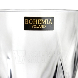 Ekskluzywne kryształowe szklanki do whisky Bohemia Quadro 6 szt.