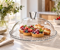 Talerz z kloszem PASABAHCE Patisserie ⌀ 32 cm
