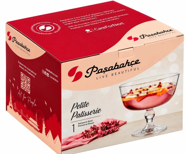 Szklana salaterka na nóżce PASABAHCE PETITE Patisserie ⌀ 22,4 cm