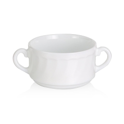Bulionówka flaczarka salaterka 10 cm | Luminarc Trianon | z białego szkła hartowanego | 1 sztuka