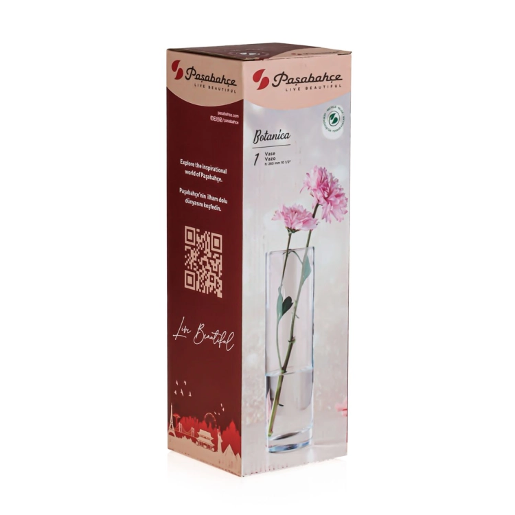 PASABAHCE Botanica szklany wazon na kwiaty dekoracje 26,5cm