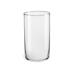 Bezbarwny klasyczny szklany wazon cylinder/tuba na kwiaty ozdoby TG / Glasset LUCA 29 x 15,8 cm