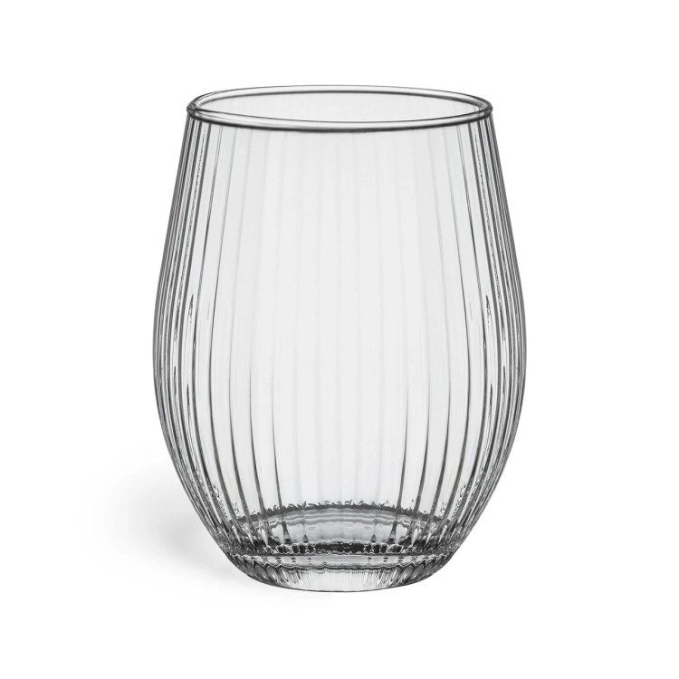 Szklanki do wina napojów beczułkowate ryflowane / karbowane z OPTYKIEM TG / Glasset LYRA 620 ml | 4 szt