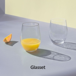 Szklanki do wina napojów beczułkowate ryflowane / karbowane z OPTYKIEM TG / Glasset LYRA 620 ml | 4 szt