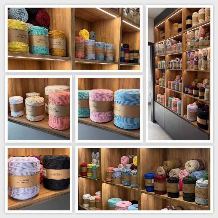 Sznurek do rękodzieła makramy z rdzeniem Lawenda jasna 5mm 100m